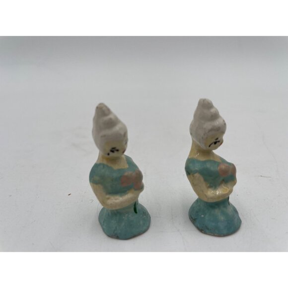 Antique Pin Cushion Sewing Half Doll Figurine hand painted - Picture 5 of 6